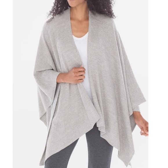 Barefoot Dreams cozychic lite grey weekend wrap open front cardigan - Picture 8 of 8